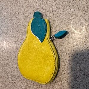 Coach Vibrant Yellow Pear Coin Pouch